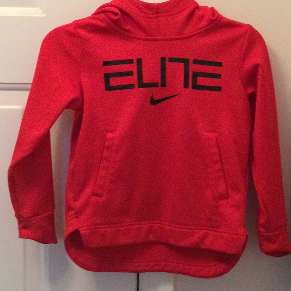 Nike Red and Black Elite Sweatshirt Hoodie
